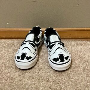 Vans Classic Slip-On May The Force Be With You Shoes, Black/White-Size 11 (EUC)